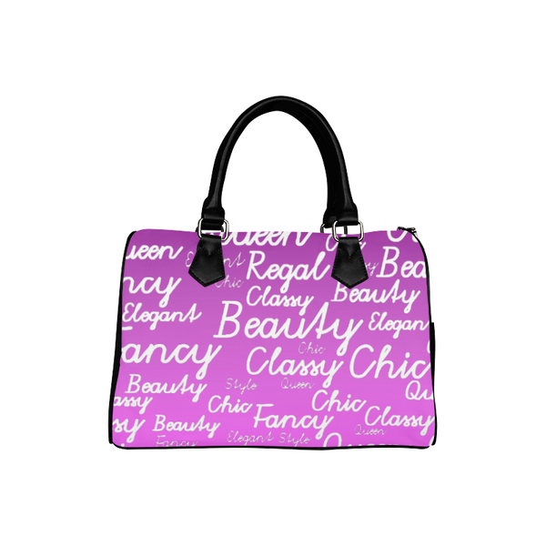 Rose Beauty Afrocentric Melanin Queen Boston Handbag- Pink