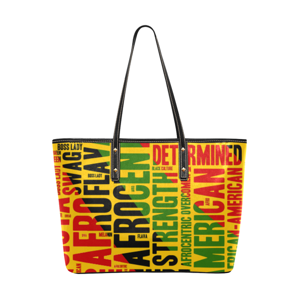 Afrocentric Tote Bag, Melanin Queen Bag, Word Swag Tote Bag- Yellow