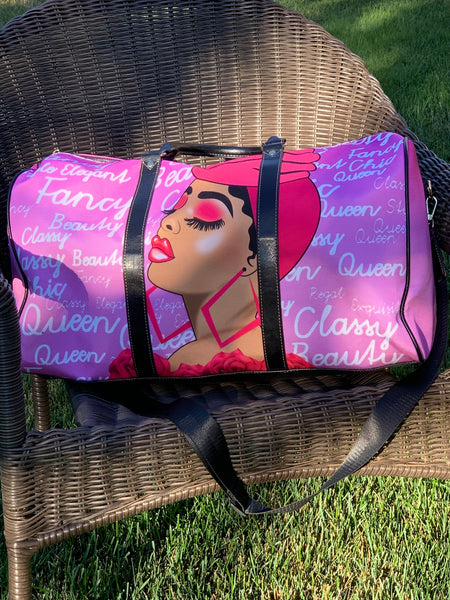 Fancy Rose Sun-Kissed Melanin Queen Afrocentric Travel Bag