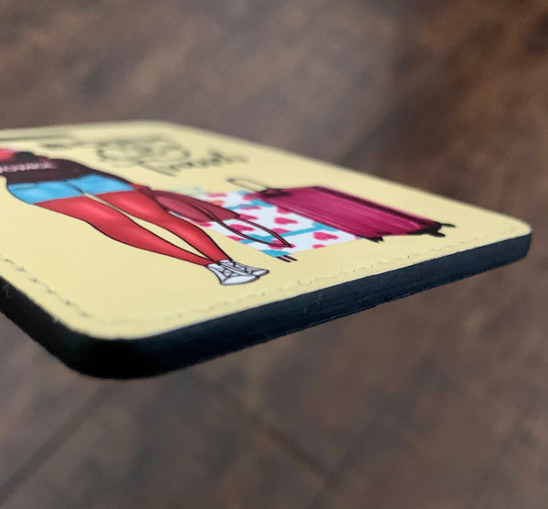 Born to Travel Afrocentric Passport Cover with Optional Luggage Tag