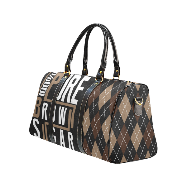 Brown Sugar Boss Argyle Overnight Travel Bag, Carry on
