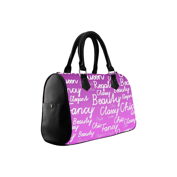 Rose Beauty Afrocentric Melanin Queen Boston Handbag- Pink