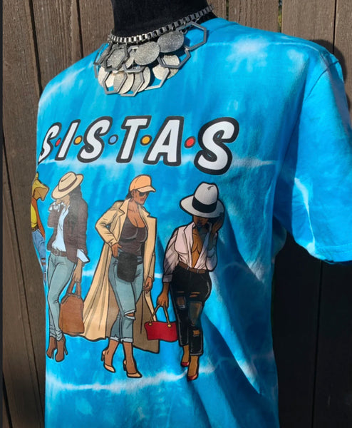 “Sistas” Premium Tie-Dyed T-Shirt
