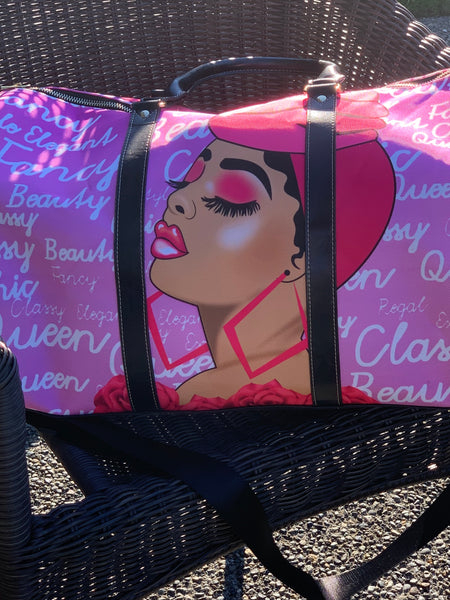 Fancy Rose Sun-Kissed Melanin Queen Afrocentric Travel Bag