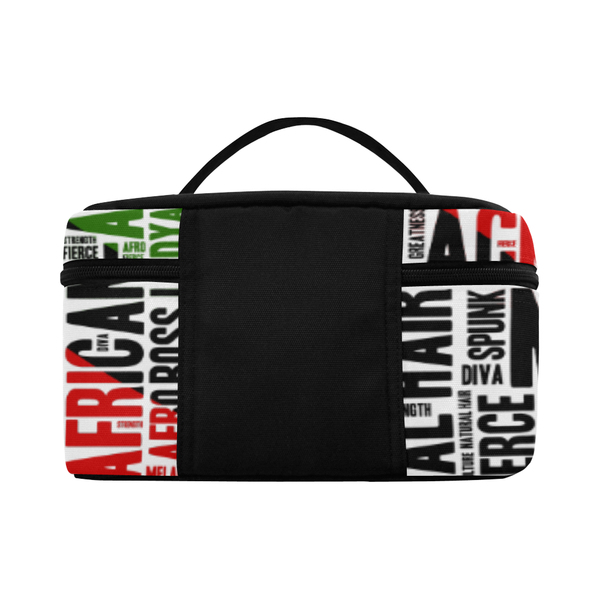 Melanin Queen Word Art Cosmetics Case- White