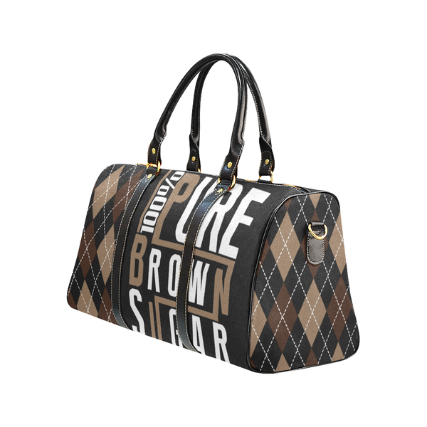 Brown Sugar Boss Argyle Overnight Travel Bag, Carry on