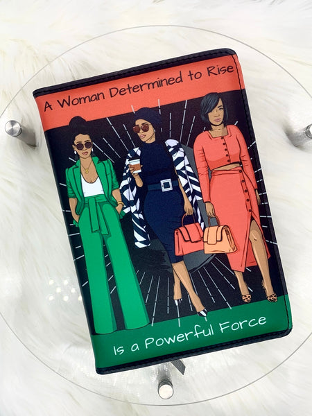 Women Rise Black History Journal, Premium PU Leather Afrocentric Journal