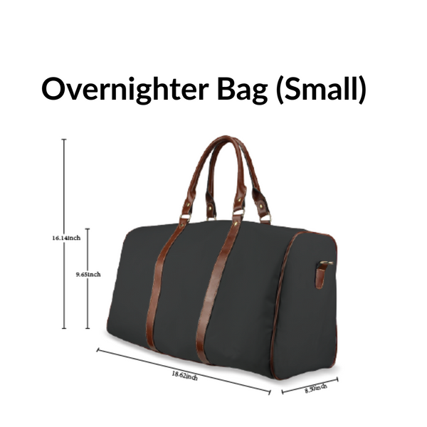 Melanin Queen Afrocentric Travel Bag, African American Culture Word Art Overnight/Weekender- White