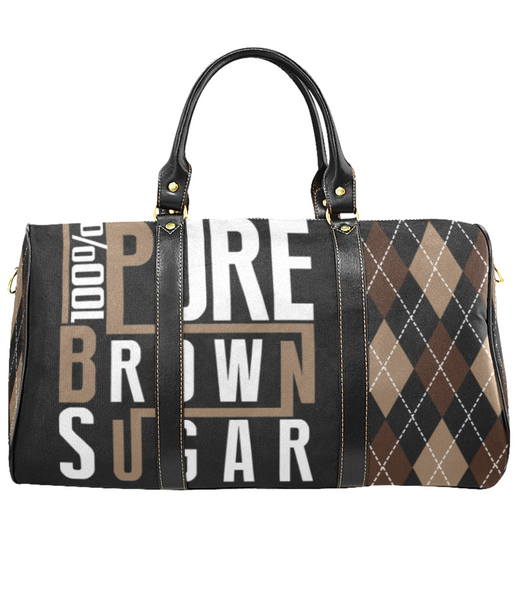 Brown Sugar Boss Argyle Overnight Travel Bag, Carry on