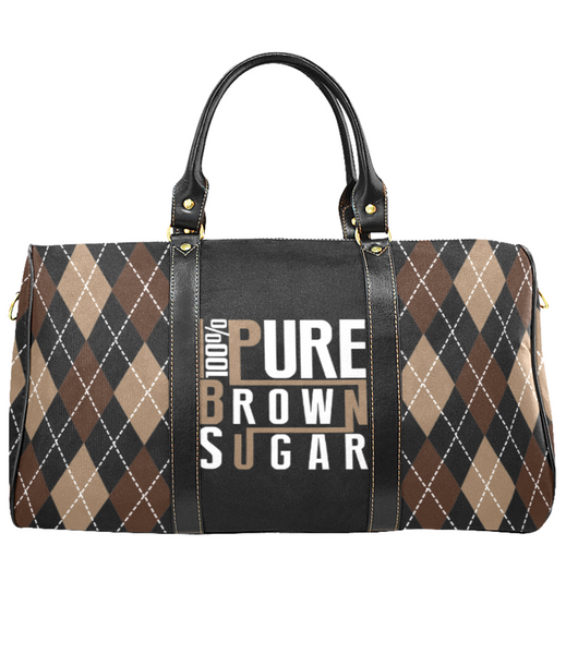 Brown Sugar Afrocentric Duffel Bag, Argyle Travel Bag