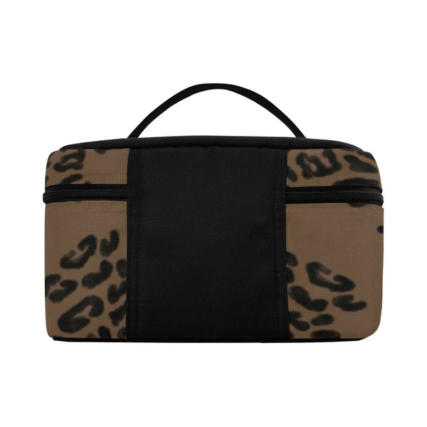 Animal Print Melanin Queen Cosmetics Case, Afrocentric Makeup Bag, Travel Train case