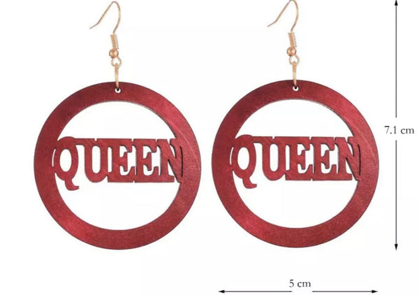 Queen Wood Earrings