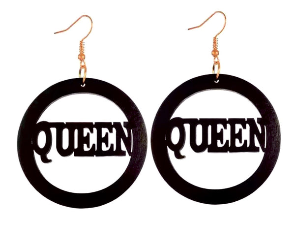 Queen Wood Earrings